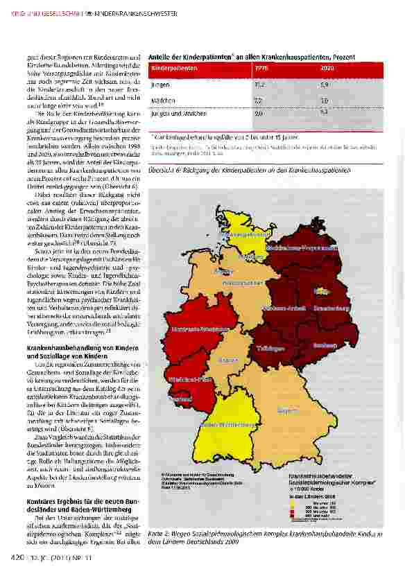 Vorschauseite 4: Regionale Zusammenhänge von Einkommensschwäche und Krankenhausbehandlung bei Kindern