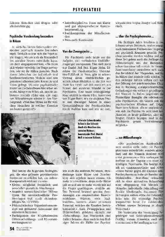 Vorschauseite 3: Von der Psychofabrik zum therapeutischen Dorf? Tagung über stationäre Alternativen in der Psychiatrie