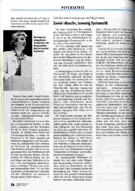 Vorschauseite 5: Von der Psychofabrik zum therapeutischen Dorf? Tagung über stationäre Alternativen in der Psychiatrie