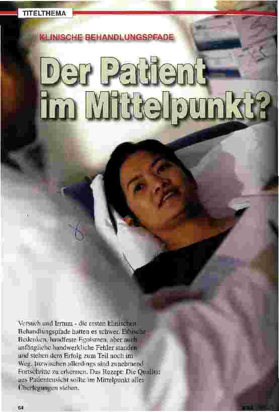 Vorschauseite 1: Der Patient im Mittelpunkt