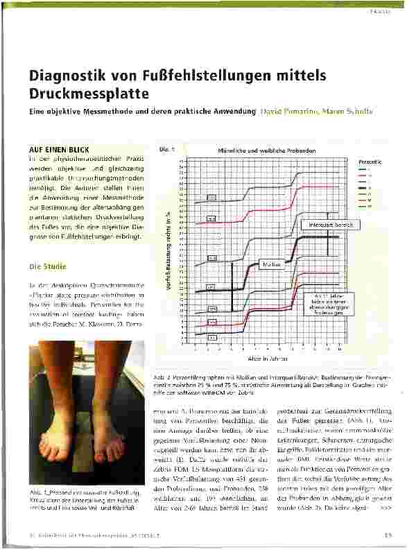 Vorschauseite 1: Diagnostik von Fußfehlstellungen mittels Druckmessplatte