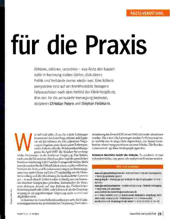Vorschauseite 2: Pauschalen für die Praxis