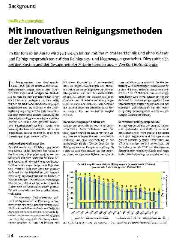 Vorschauseite 1: Mit innovativen Reinigungsmethoden der Zeit voraus