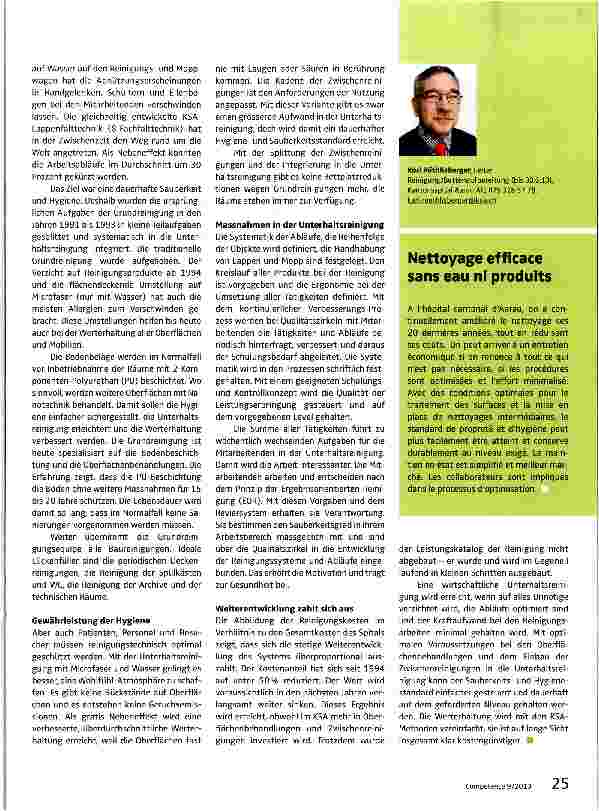 Vorschauseite 2: Mit innovativen Reinigungsmethoden der Zeit voraus