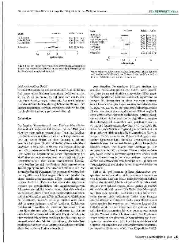 Vorschauseite 5: Einfluss körperlicher Aktivität auf kognitive Fähigkeiten bei der Multiplen Sklerose
