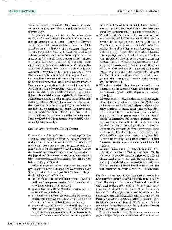 Vorschauseite 6: Einfluss körperlicher Aktivität auf kognitive Fähigkeiten bei der Multiplen Sklerose