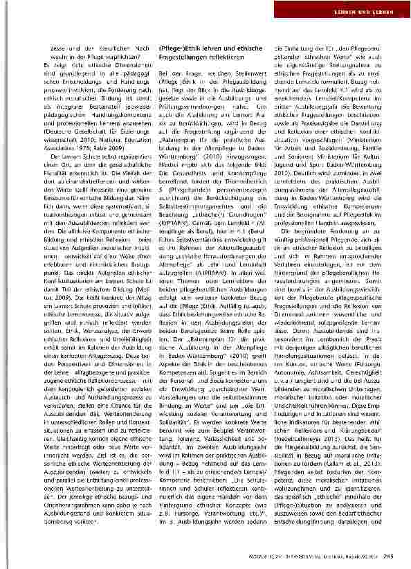 Vorschauseite 3: Ethik lehren und ethische Reflexion praktizieren