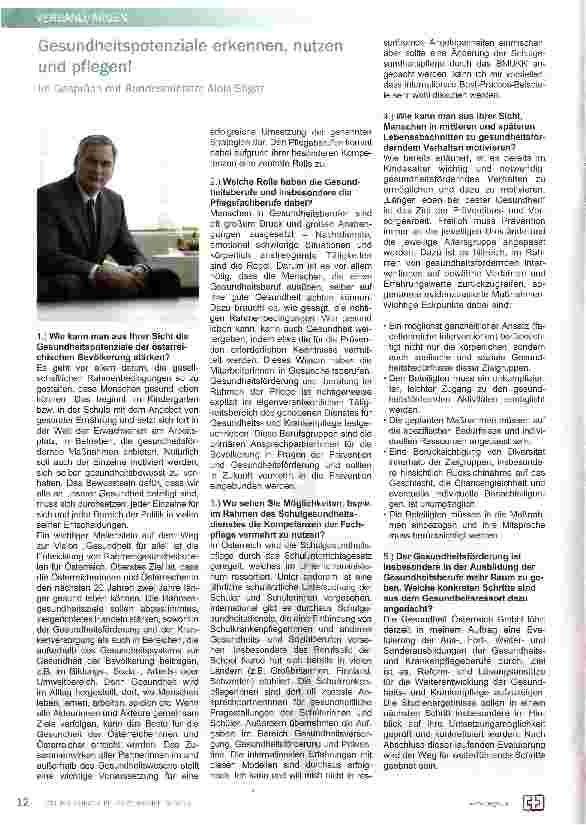 Vorschauseite 1: Gesundheitspotenziale erkennen, nutzen und pflegen!