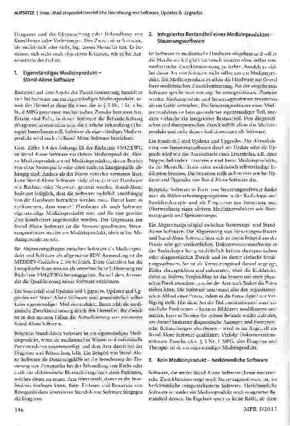 Vorschauseite 2: Medizinprodukterechtliche Einordnung von Software, Updates & Upgrades