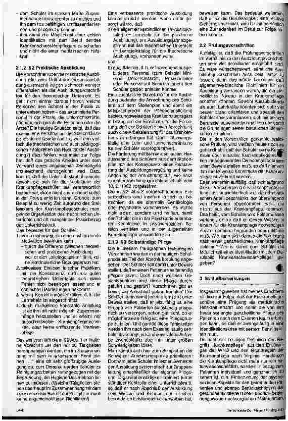 Vorschauseite 2: Hat d. Ausbildung u.Prüfungsordnung des Krankenpflegegesetzes negative Auswirkungen auf d.berufliche Sozialisierung der Krankenpflegerschüler