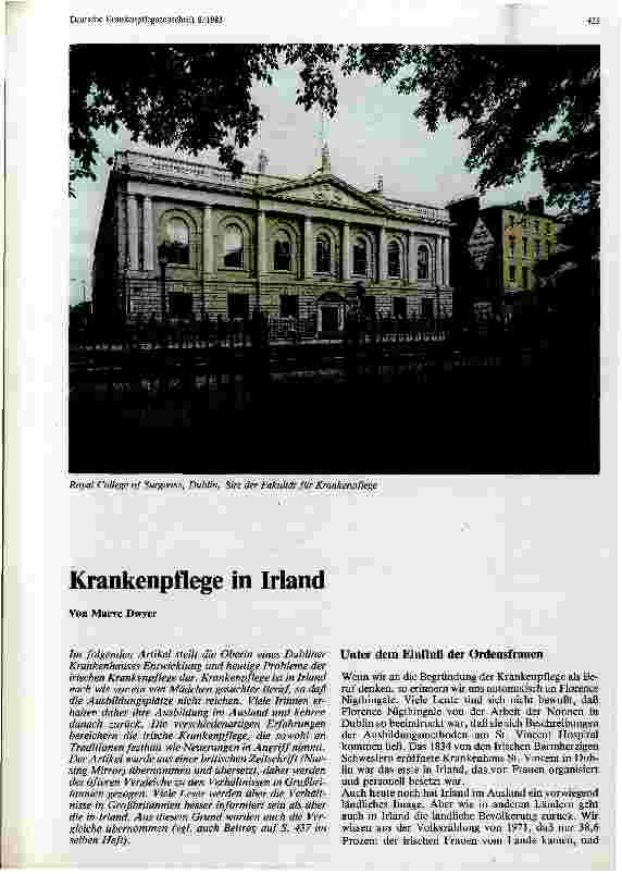 Vorschauseite 1: Krankenpflege in Irland