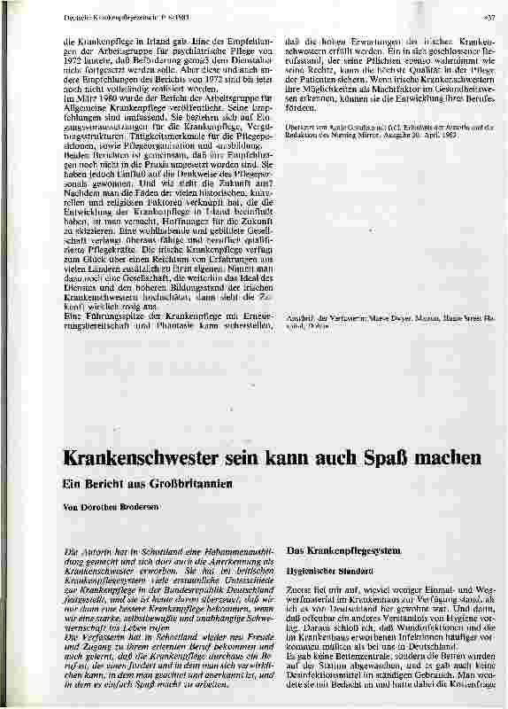 Vorschauseite 3: Krankenpflege in Irland