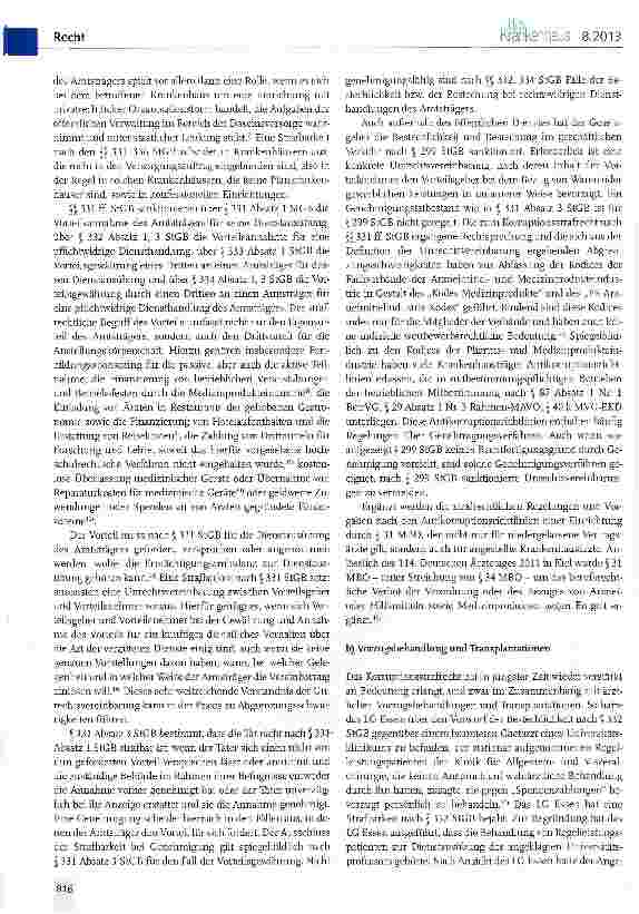Vorschauseite 2: Compliance in Krankenhaus und Pflegeeinrichtungen -ein Problemaufriss (I)