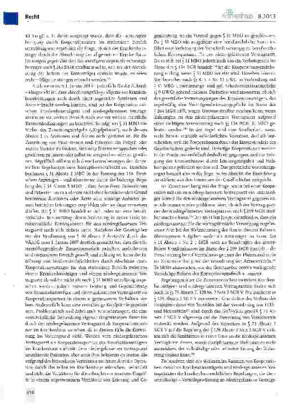 Vorschauseite 4: Compliance in Krankenhaus und Pflegeeinrichtungen -ein Problemaufriss (I)