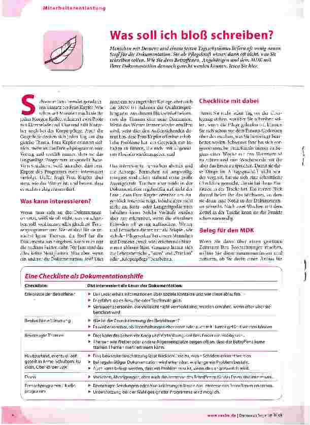 Vorschauseite 1: Was soll ich bloß schreiben?