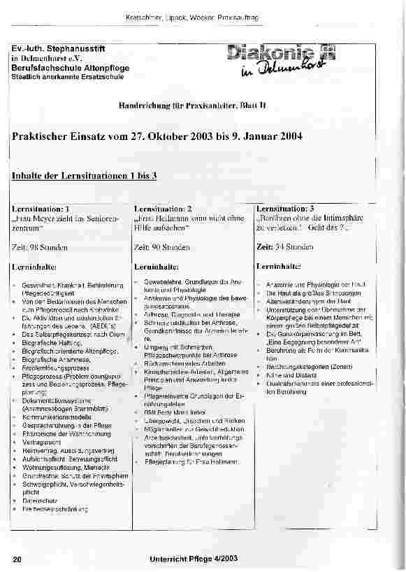 Vorschauseite 4: Praxisauftrag für den ersten Ausbildungsabschnitt
