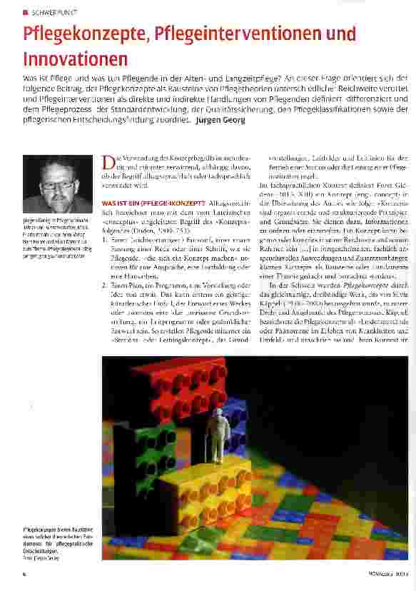 Vorschauseite 1: Pflegekonzepte, Pflegeinterventionen und Innovationen