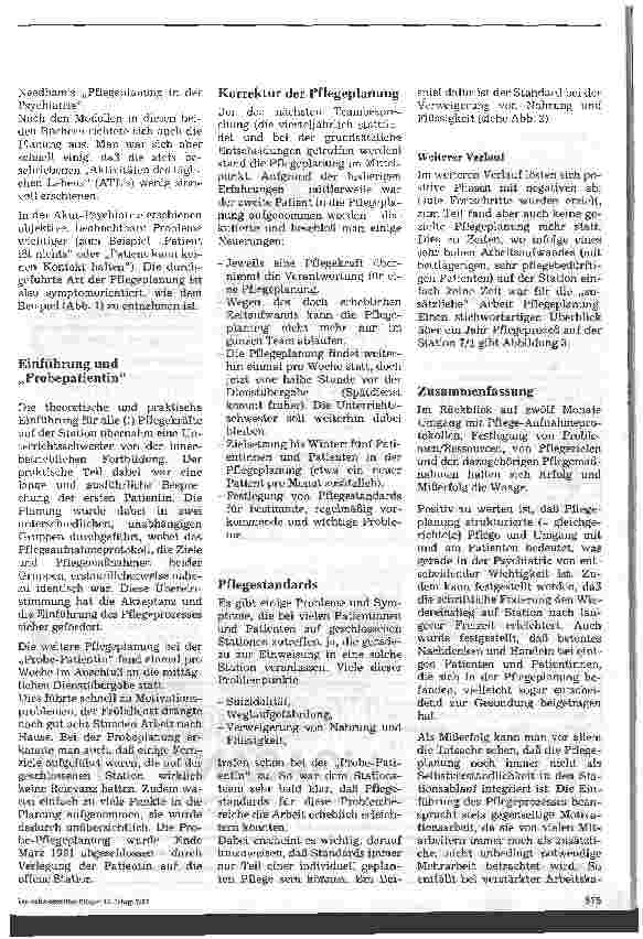 Vorschauseite 3: Pflegeplanung auf einer geschlossenen psychiatrischen Aufnahmestation