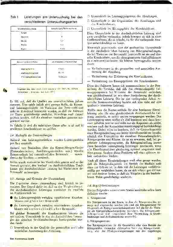 Vorschauseite 3: Analyse der Leistungsund Kostenstruktur von Röntgenabteilungen in Akut-Krankenhäusern