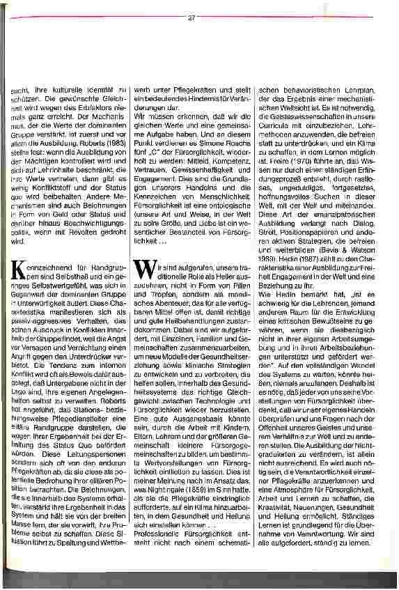 Vorschauseite 4: Vom Abenteuer der Befreiung zur Fürsorglichkeit Herausforderungen für die Pflege in Europa (Referat)