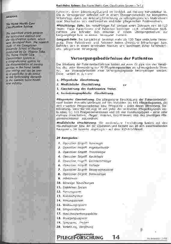 Vorschauseite 3: Das Home Health Care Classification System - Teil 2
