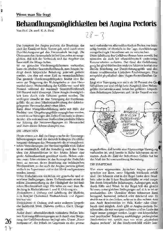 Vorschauseite 1: Behandlungsmöglichkeiten bei Angina Pectoris
