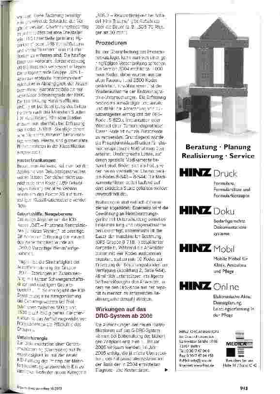 Vorschauseite 2: Detaillierter abbilden Neue medizinische Klassifikation