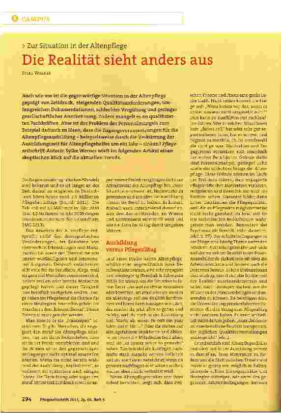 Vorschauseite 1: Die Realität sieht anders aus