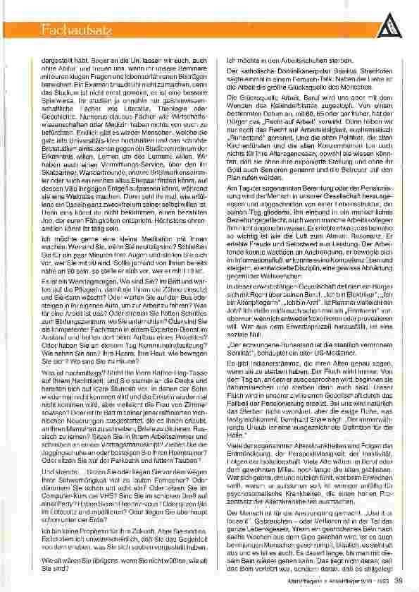 Vorschauseite 2: SO WILL ICH ALT WERDEN UND SIE?