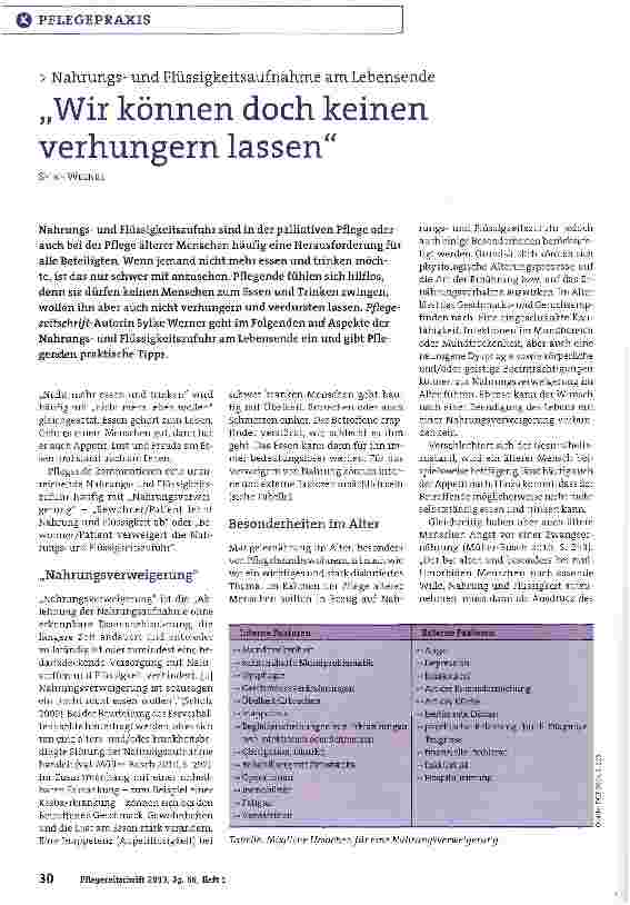 Vorschauseite 1: „Wir können doch keinen verhungern lassen