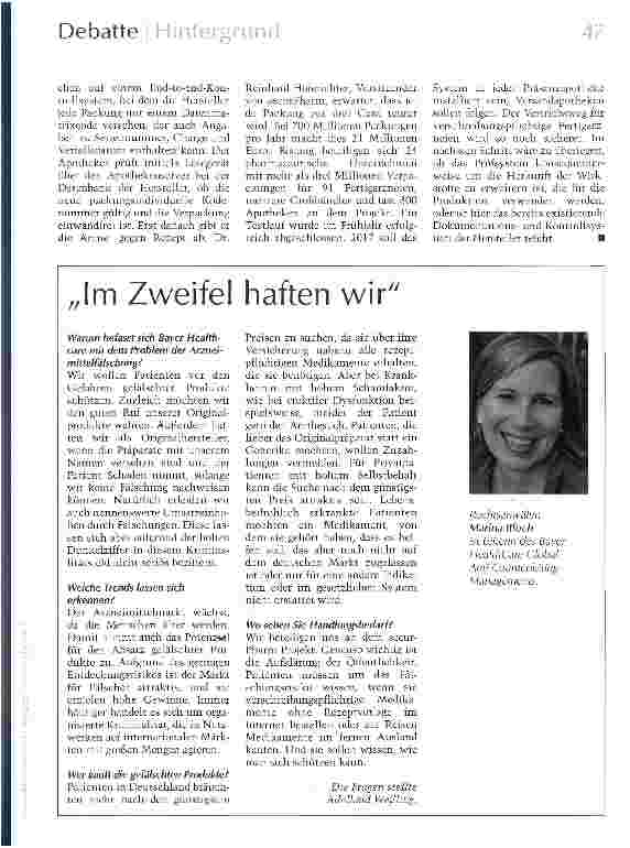 Vorschauseite 4: Pillen, Panscher, Plagiate