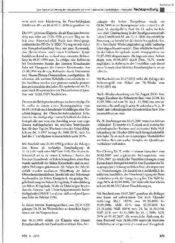 Vorschauseite 2: Zum Anspruch auf Erhöhung der Verletztenrente nach einer Minderung der Erwerbsfähigkeit - Arbeitsunfall SGBVII§ 56Abs. 1 Satz 3undAbs. 2Satz 2undSatz 3,§62Abs. 1 Satz lundAbs. 2Sa…