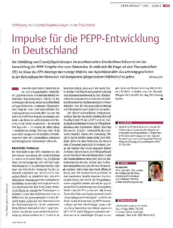 Vorschauseite 1: Impulse für die PEPP-Entwicklung in Deutschland