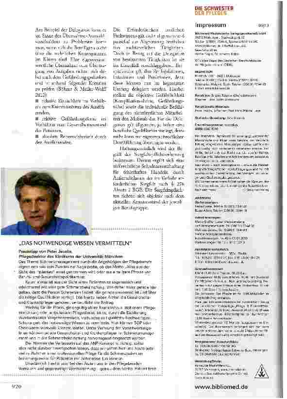 Vorschauseite 3: SCHMERZMANAGEMENT: WER IST VERANTWORTLICH?