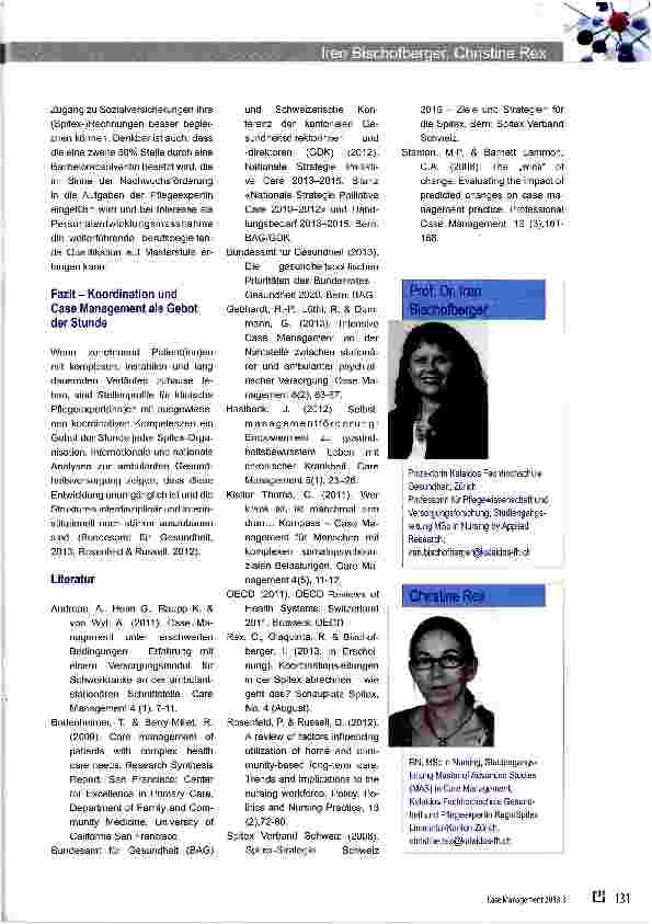 Vorschauseite 5: Case Management in der Spitex - klinische und koordinative Aufgaben aus einer Hand