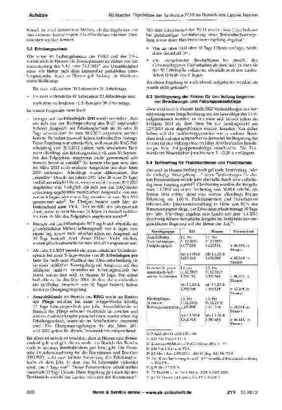Vorschauseite 4: Ergebnisse der Tarif runde 2013 im Bereich des Landes Hessen