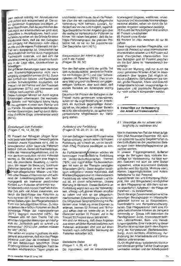 Vorschauseite 2: Psychische Belastung beim Krankenpflegepersonal im Intensivbereich