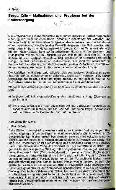 Vorschauseite 1: Bergunfälle - Maßnahmen und Probleme bei der Erstversorgung