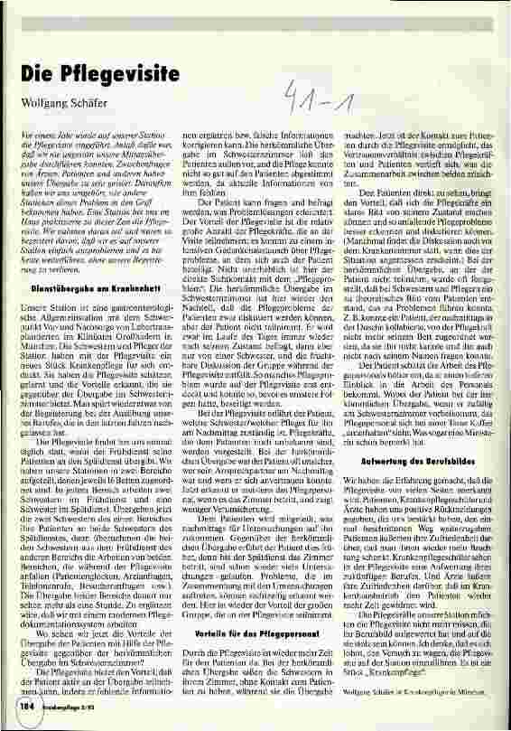 Vorschauseite 1: Die Pflegevisite