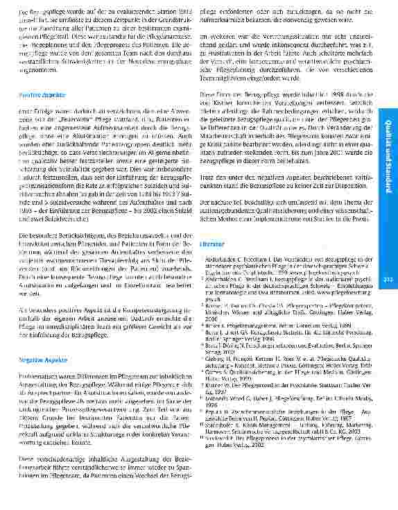 Vorschauseite 4: Dezentral organisierte Qualitätssicherung am Beispiel der Organisationsform Bezugspflege