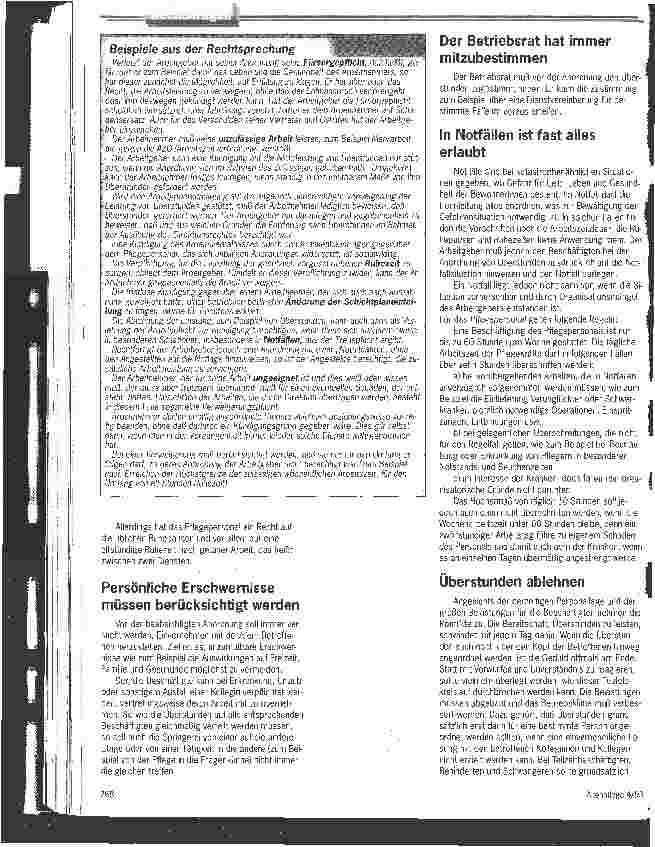Vorschauseite 2: Nein zu Überstunden Eine rechtliche Stellungnahme zur Anordnung und Ablehnung von Mehrarb.