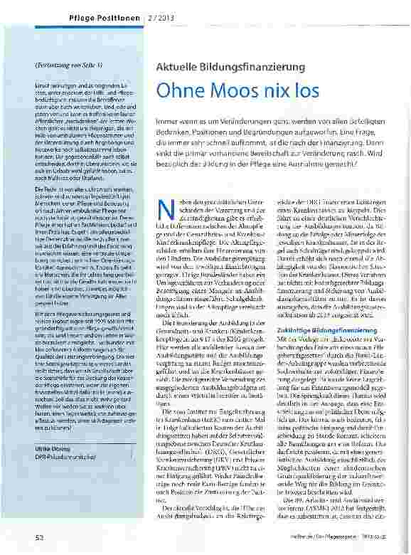 Vorschauseite 1: Ohne Moos nix los