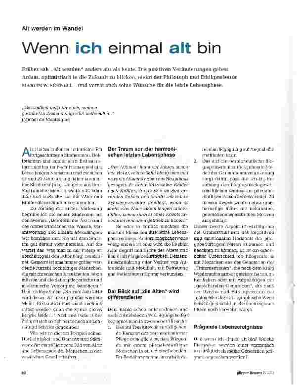 Vorschauseite 1: Wenn ich einmal alt bin