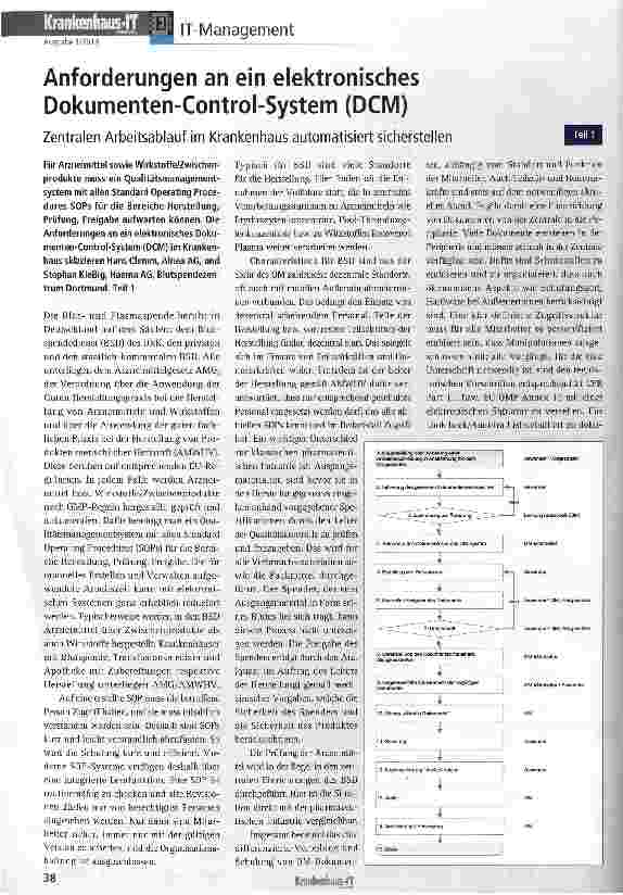 Vorschauseite 1: Anforderungen an ein elektronisches Dokumenten-Control-System (DCM)