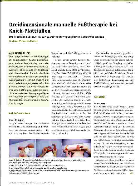 Vorschauseite 1: Dreidimensionale manuelle Fußtherapie bei Knick-Plattfüßen
