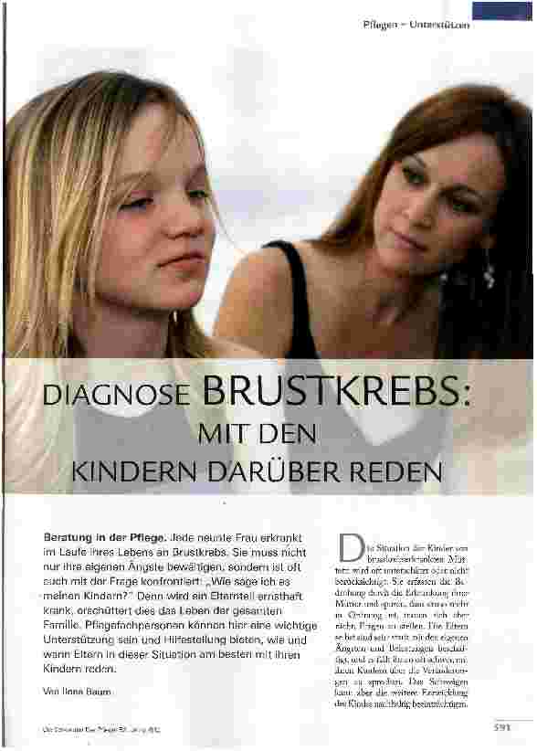 Vorschauseite 1: DIAGNOSE BRUSTKREBS: MIT DEN KINDERN DARÜBER REDEN