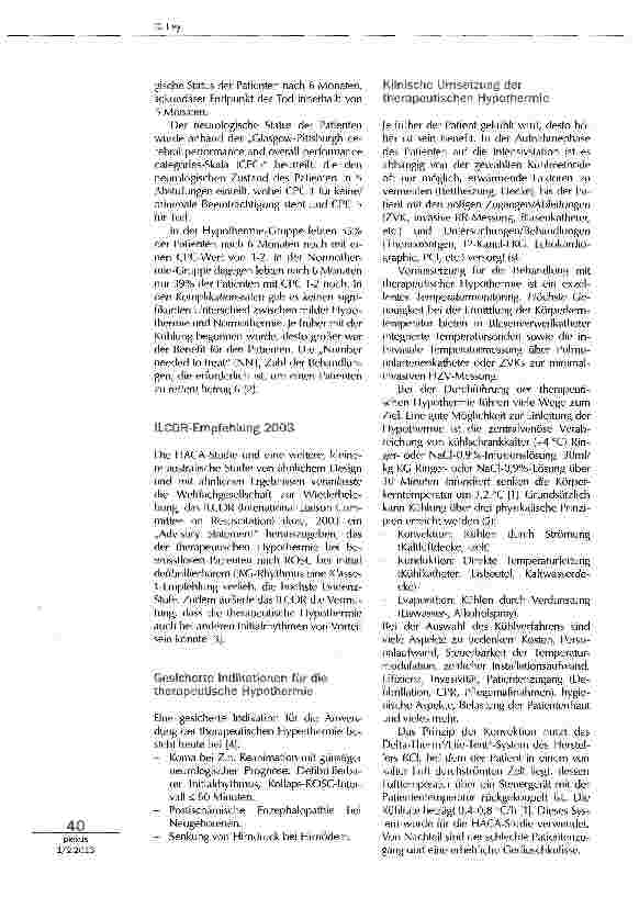 Vorschauseite 2: Therapeutische Hypothermie - Immer schön cool bleiben