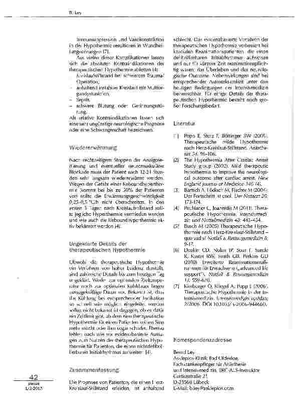 Vorschauseite 4: Therapeutische Hypothermie - Immer schön cool bleiben
