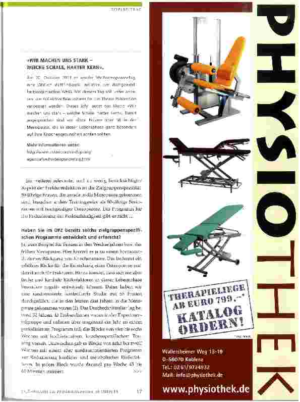 Vorschauseite 2: Knochenspezifisches Training für Frauen in der Menopause