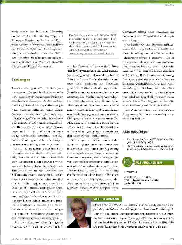 Vorschauseite 2: Endotracheales Absaugen durch Therapeuten?
